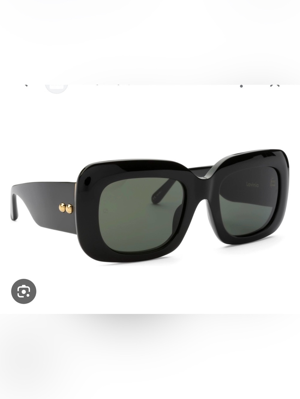 Brand new Lavinia Linda farrow black sunglasses no box will be in a diff box